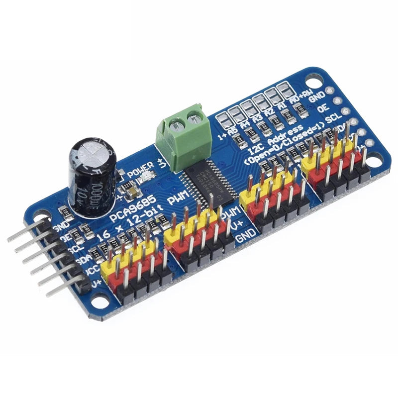 16-Channel 12-Bit PWM Servo Driver Module PCA9685 with I2C Interface for Arduino and Raspberry Pi