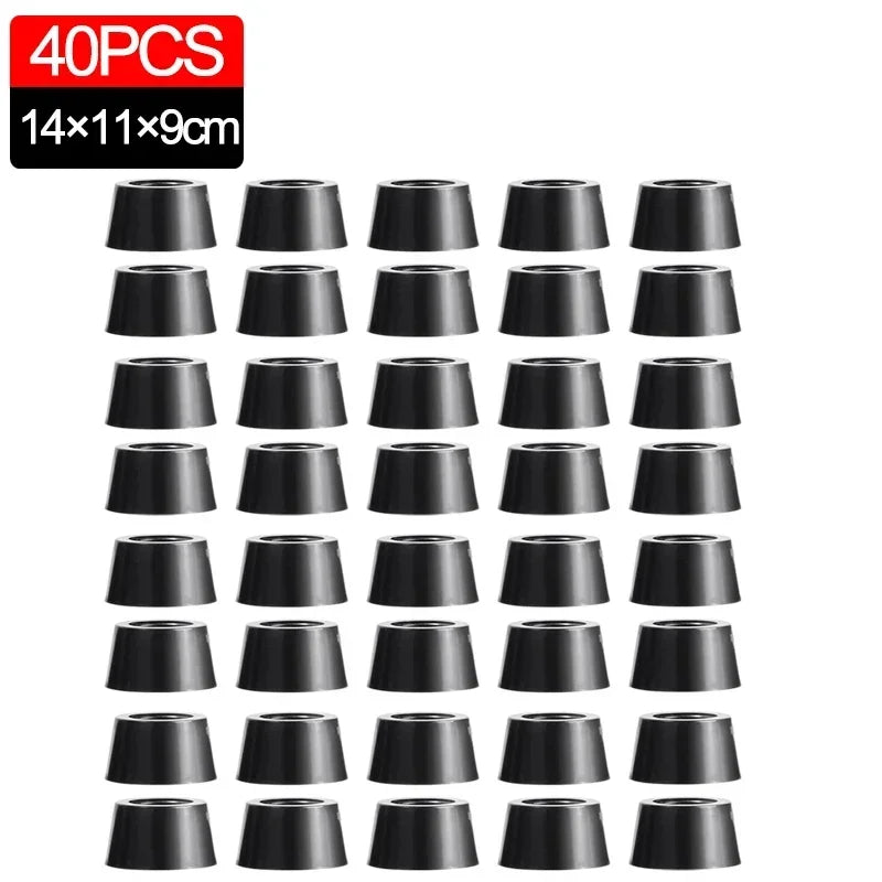 8/40Pcs Rubber Pads Floor Protectors Table Chair Furniture Leg Cover Speaker Cabinet Bottom Black Tips Absorber Non-slip Gasket