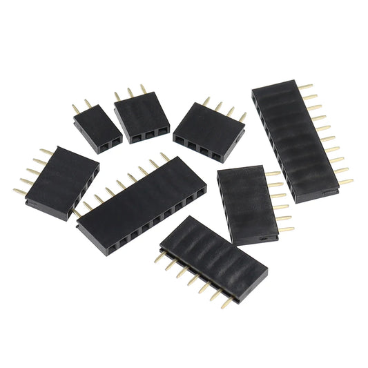5PCS Single Row Female Pin Header Socket 2.54mm Pitch 1-40P Connector