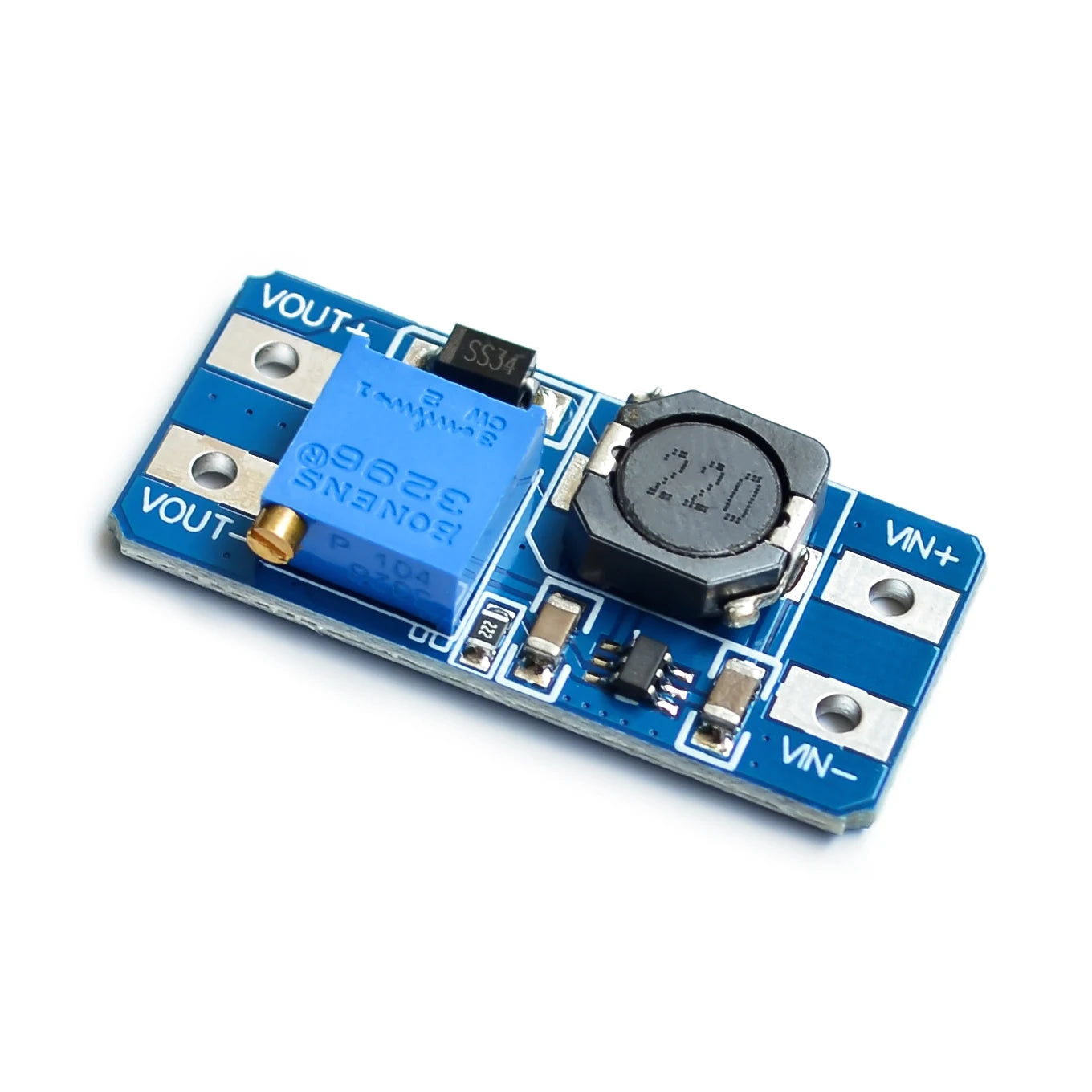 2PCS MT3608 DC-DC Adjustable Boost Converter Module 2A Step-Up 2V-24V to 5-28V LM2577