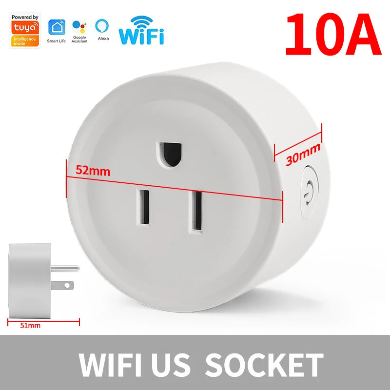 Zigbee Wi‑Fi Smart Plug US Outlet with Energy Monitoring, Works with Alexa/Google Home, Tuya App Control, Timer & Schedule