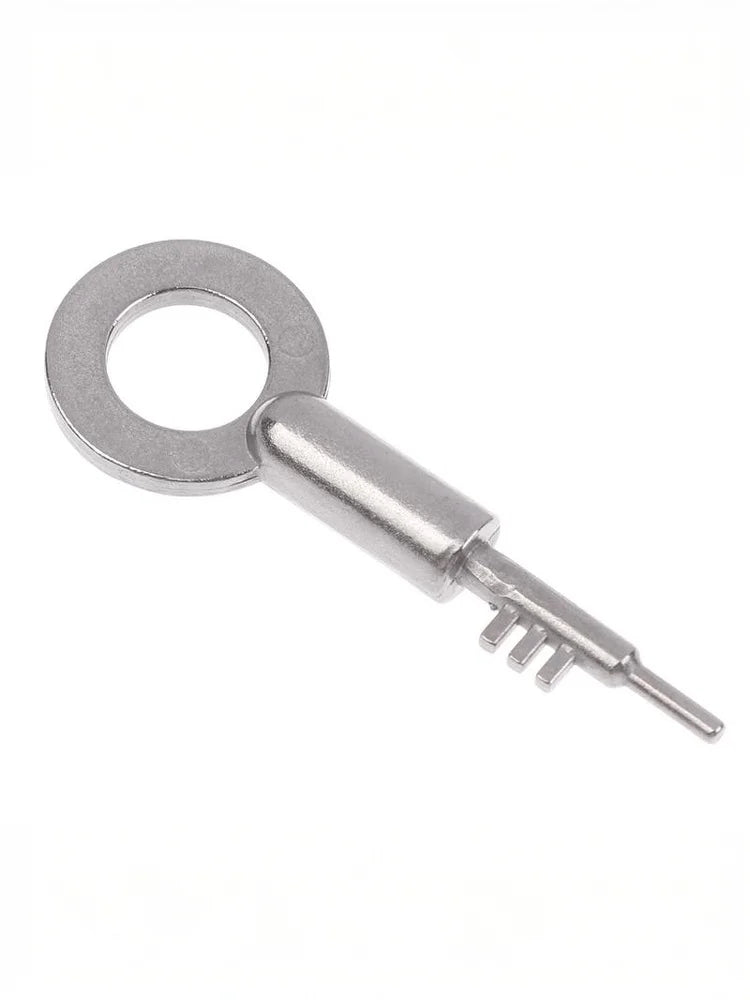 New Stainless Steel 3-Tooth Lock Key Blank Universal - Bathroom Door Keys Home Security Replacement Keys