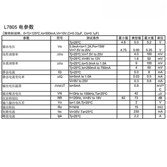 L7805CV TO-220 5V Voltage Regulator IC LM7805 MC7805