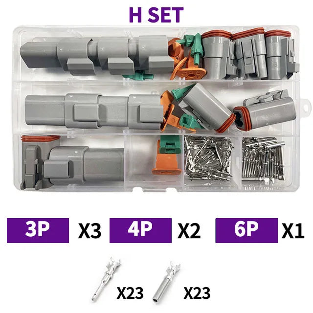 Deutsch DT Series Waterproof Connector Kit with Pins DT06-2/3/4/6S DT04-2/3/4/6P