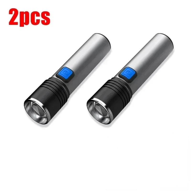 Mini Portable 365nm UV Flashlight Zoomable Ultraviolet Torch USB Rechargable For Pet Bacterium Detection Waterproof Black Light