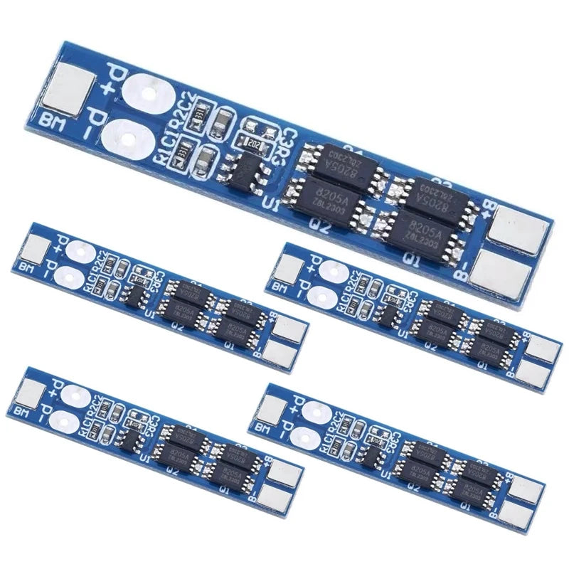 2S 7.4V 18650 Lithium Battery Protection Board with 8A Working Current and 16A Current Limiting