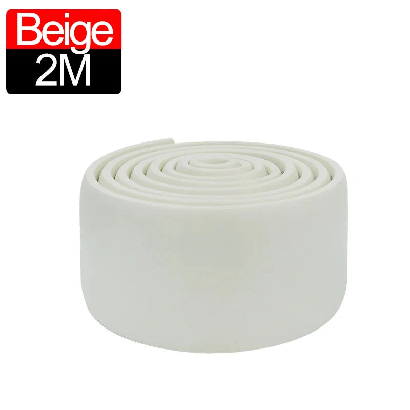 6/2M Waterproof enclosure Self adhesive Skirting Line 3D Wall Sticker Thickened Anti-collision Decoration Kid's Corner Line