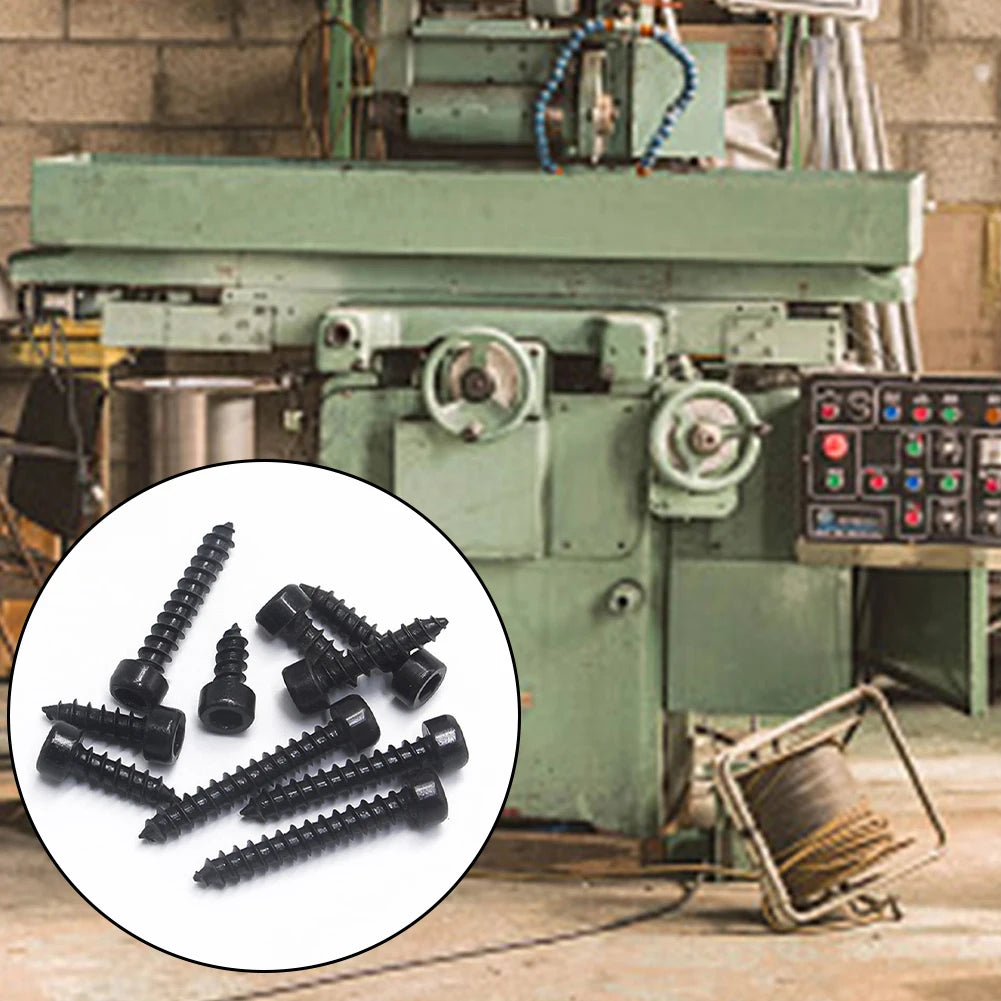 32pcs Cap Head Self Tapping Screw 35mm Hex Hexagon Cap Head Self Tapping Screw 8.8 Gradese Carbon Steel For Home Furniture