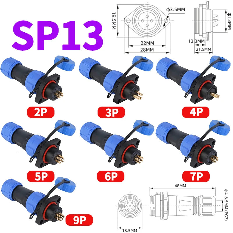IP68 Waterproof Aviation Connector Panel Mount Male Female Plug Socket for Industrial Equipment 2–12 Pin Circular Connector