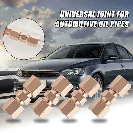Universal Auto Brake Hose Brass Fittings 3/16" Export Brake Lines Pipe Union Fittings Straight Brass Connector Car Accessories