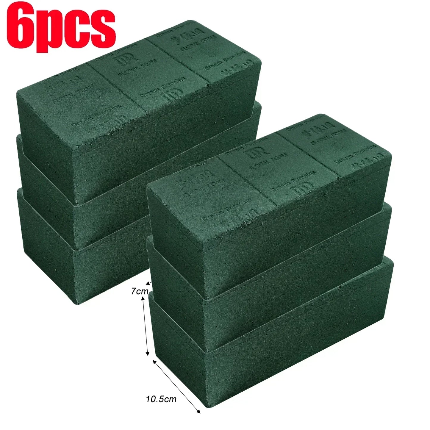 Floral Foam Blocks for Flower Arrangement Dry & Wet Use 6/1PCS