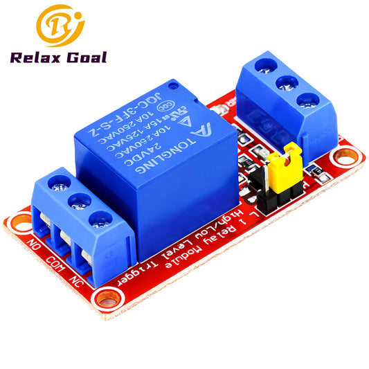 1-Channel Relay Module 5V/12V/24V with Optocoupler Isolation High/Low Level Trigger for Arduino