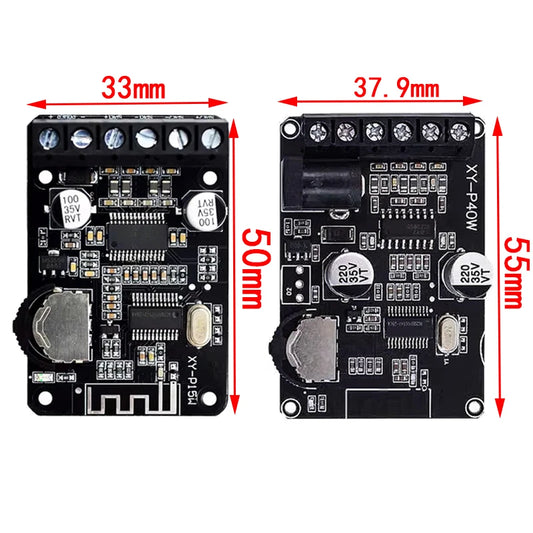 Stereo Bluetooth Power Amplifier Board 12V/24V High-Power Digital Module XY-P15W XY-P40W