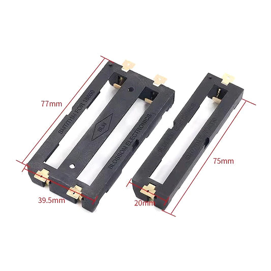 18650 Battery Holder Box Case with Bronze Pins for Single or Series Batteries