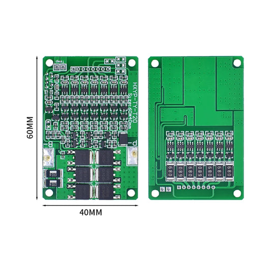 7S 29.4V 15A Li-ion Battery BMS with Balance and Temperature Protection for 18650 Lithium Battery Pack