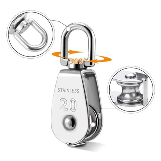 Swivel Pulley Kit M20 Pulley System Lifting Tasks Smooth Operation Easy Setup Versatile Capacity Heavy Duty Pulling Tasks
