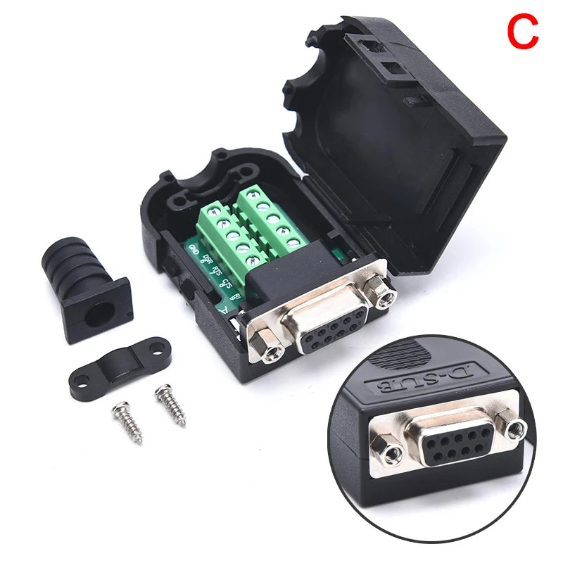 DB9 RS232 RS485 Connector 9 Pin Male Female Breakout Terminal