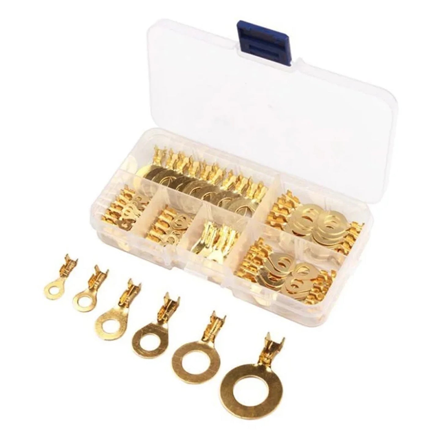 10.0mm 20pcs Ring Eye Terminal Different Sizes 150PCS Brass Material Manual Measurement Slight Measurement Deviation