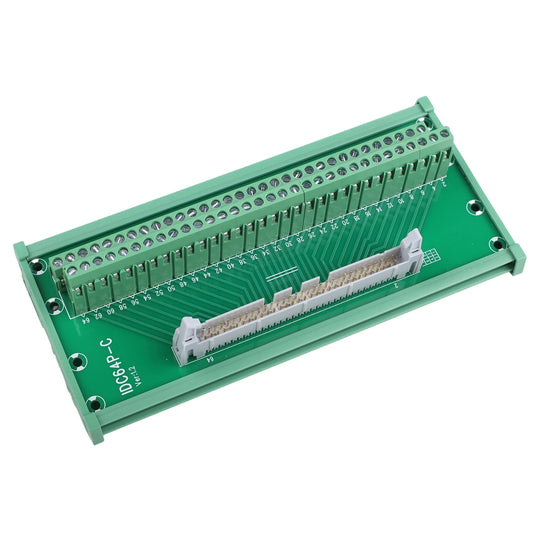 64 Pin Connector Terminal Block Connector Green Color IDC 64P Connector Terminal Block Adapter For Mitsubishi PLC