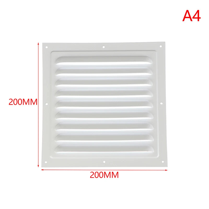 100-250mm Aluminum Alloy Air Vent Grille Square Vent Cover Exhaust Net