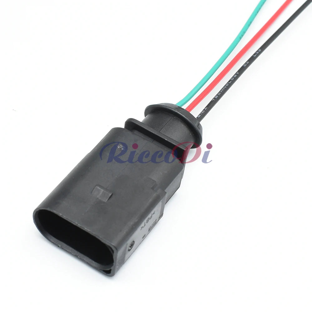 3-Pin Waterproof Electrical Wire Connector 1J0973703 Temp Sensor Socket Plug for AUDI A4 A6 AVK VW Automotive