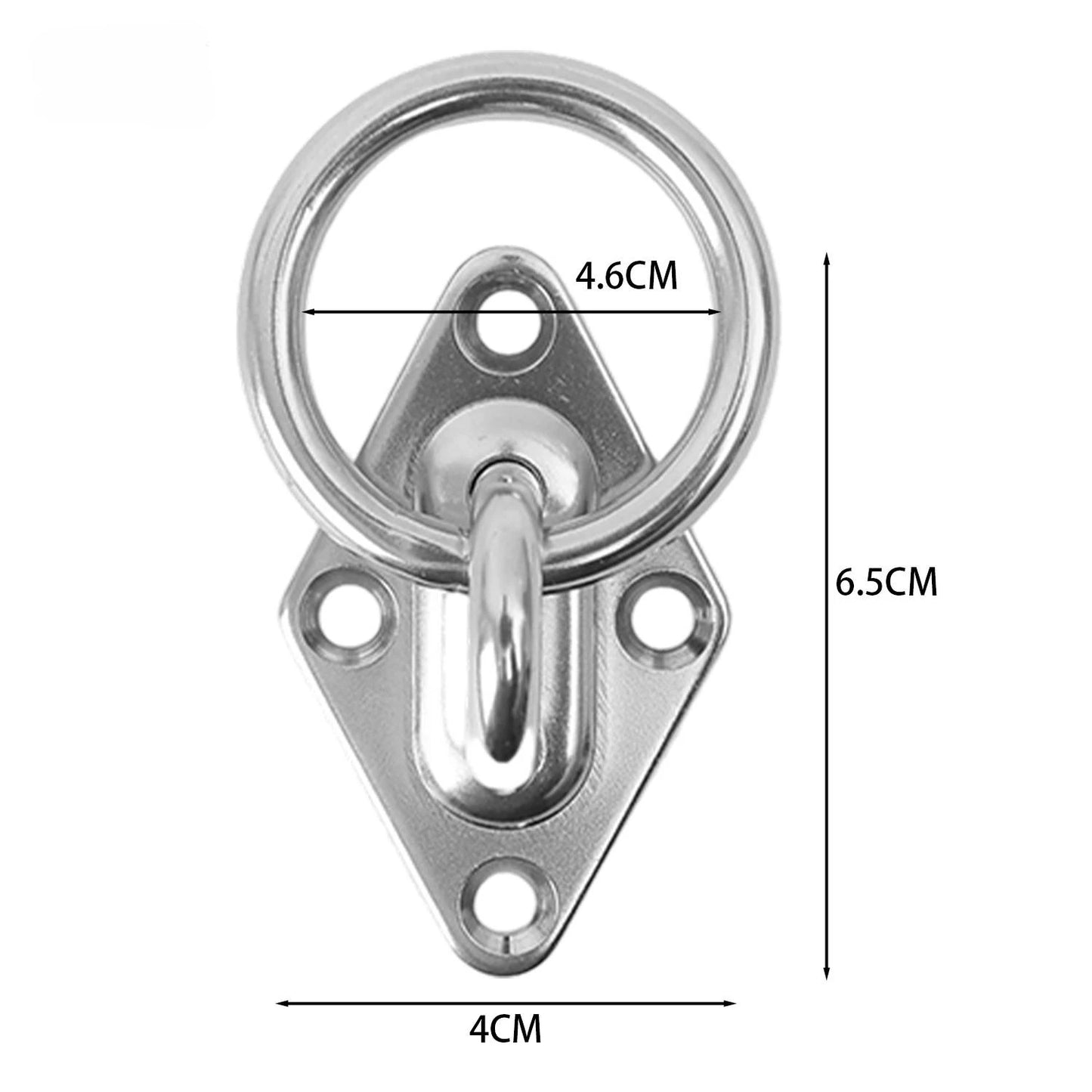 Heavy Duty Stainless Steel Pad Eye Plate – Rhombic Boat Wall & Ceiling Mount Hook Ring for Sun Shade Sail & Hammock