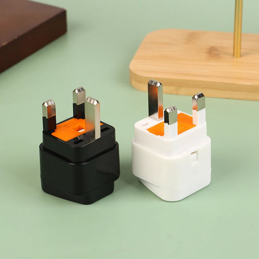 3P Type Power Socket Outlet UK EU IL Adapter US To UK Plug Universal UK Plug Adapter With 13A Fuse Black/White Travel Adapter
