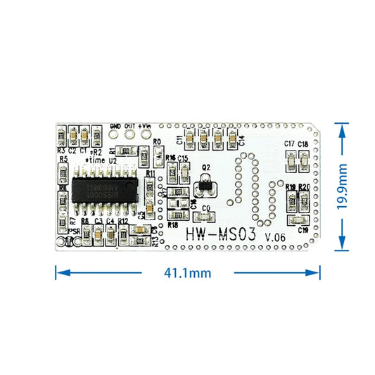 HW-MS03 RCWL-0516 Microwave Radar Motion Sensor 2.4–5.8GHz Human Body Induction Module for Arduino