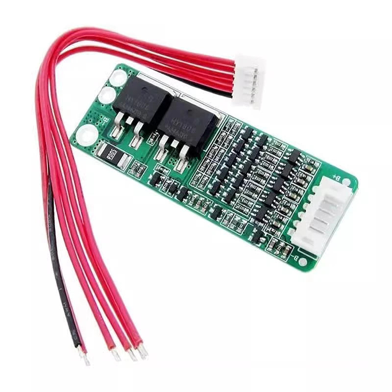 5S 15A Li-ion BMS Protection Board — 18V–21V, 18650 Overcharge/Overdischarge/Overcurrent