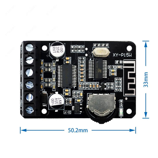 XY-P15W Stereo Bluetooth Digital Power Amplifier Board 12V/24V