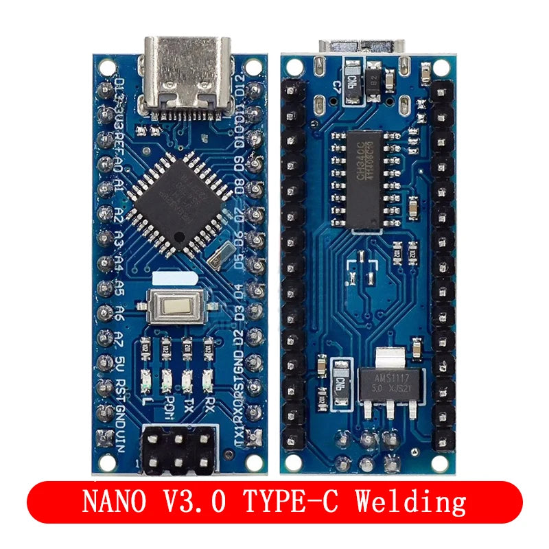 Arduino Nano 3.0 Compatible Controller with CH340 USB Driver ATMEGA328P 16MHz Mini/Micro/Type-C