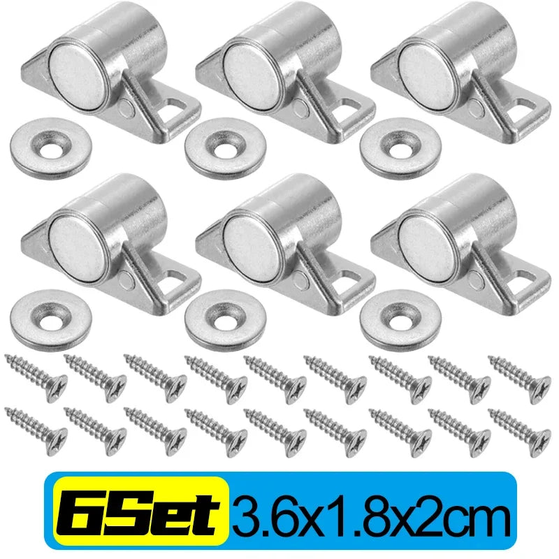 Wholesale Magnet Cabinet Door Catches Zinc Alloy Cupboard Wardrobe Drawer Thickened Door Stops Home Furniture Hardware Accessory