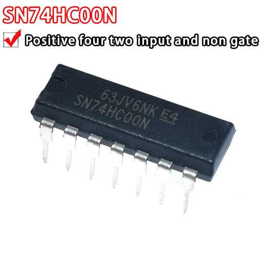 SN74HC Series DIP-14 Logic ICs – 74HC00/02/03/04/125/164/06, Pack of 5