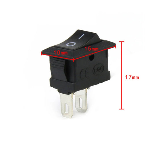 5pcs/lot 10x15mm SPST 2-Pin ON/OFF Rocker Switch KCD11