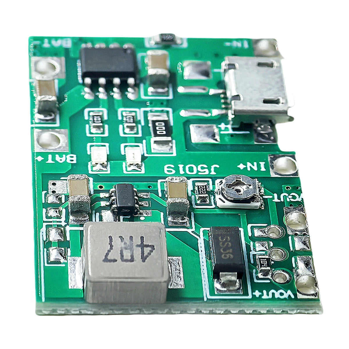 3.7V/4.2V to 5V/9V 2A Adjustable Step-Up Charger Module for 18650 Lithium Li-ion Battery