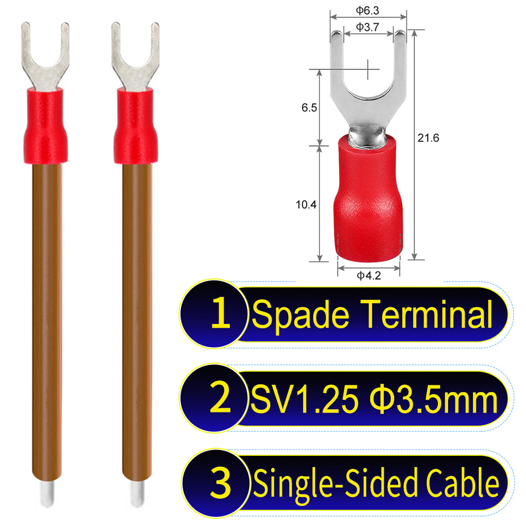 SV1.25_3.5mm_single-head_spade_terminal_insulated_connector_Cable_Brown