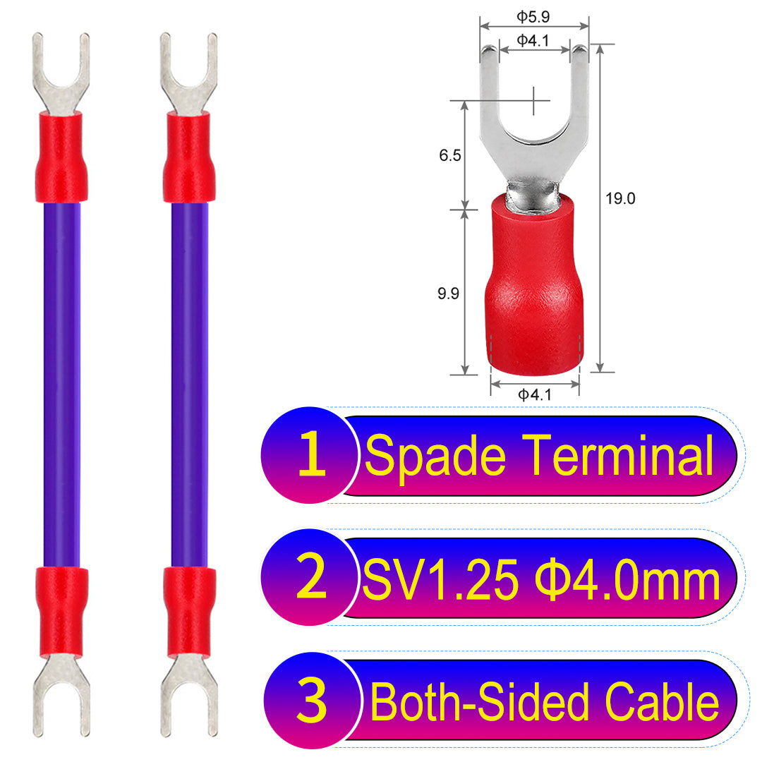 SV1.25_4mm_both_sided_spade_terminal_insulated_connector_Cable_Purple