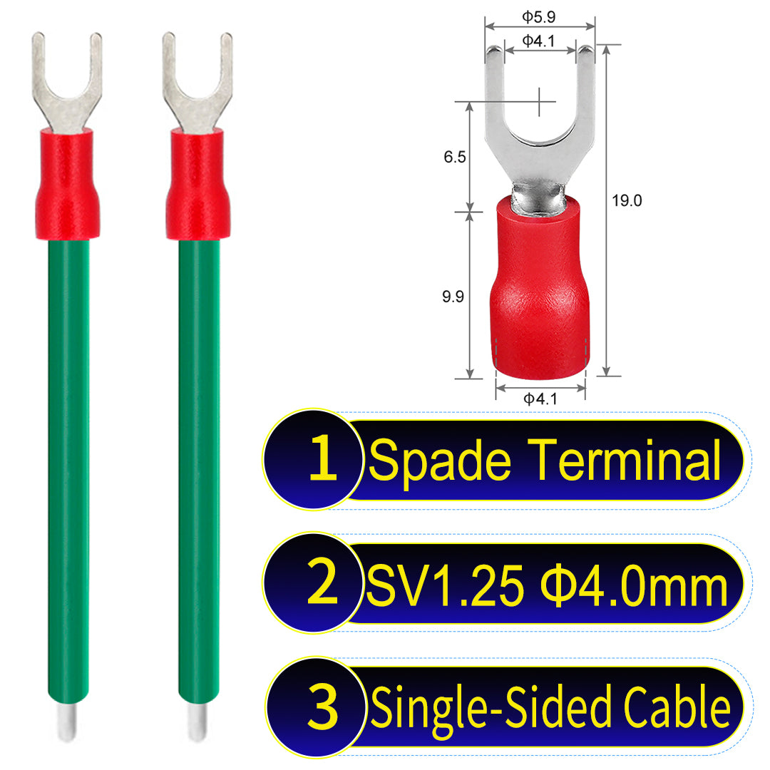 SV1.25_4mm_single-head_spade_terminal_insulated_connector_Cable_Green