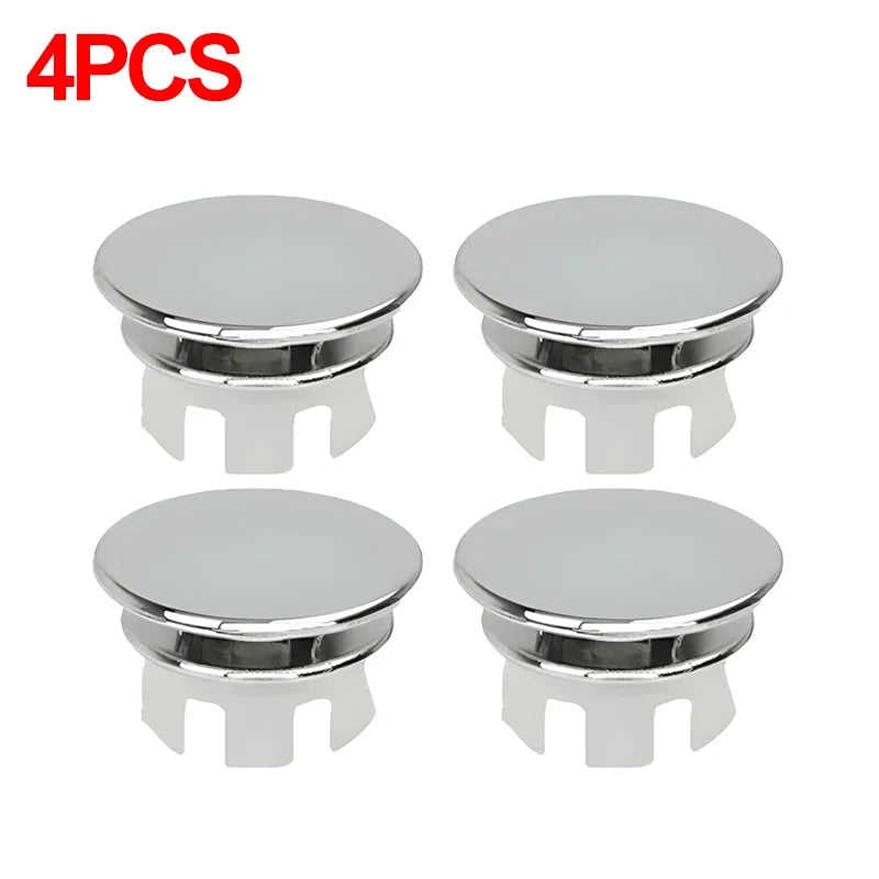 Sink Overflow Ring Cover Plug Bathroom Basin Drain Hole Cap 4/1PCS