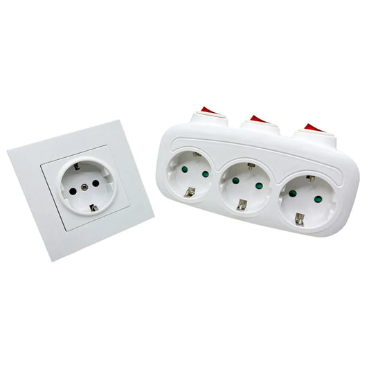16A 250V Converter Socket For Home EU Standards EU Power Adapter Household Safety Independent Control Switches