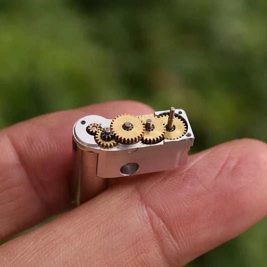1/2Pcs CNC Aluminum Alloy DC 2V-3.7V 3V 49RPM Slow Speed 716 Coreless Motor Metal Gearbox Gear Motor 6g Car Boat Servo Engine