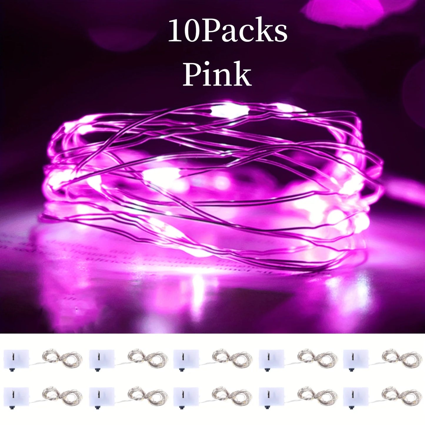10Packs 3m LED String Lights Warm/Multicolor/Red/Green/Blue/Pink/Purple/White Christmas Atmosphere Firefly Lamp Starry Sky Light