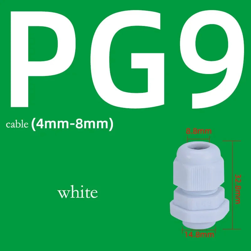 Wire Waterproof Connector Nylon PG IP68 Quick Cable Seal Connector White