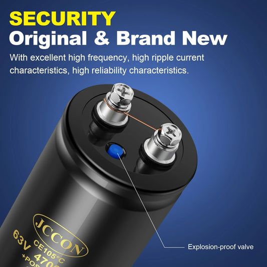 400V 3300µF CD136 Bolt Electrolytic Capacitor 63.5x105mm CE 105℃ With Bracket 2000H