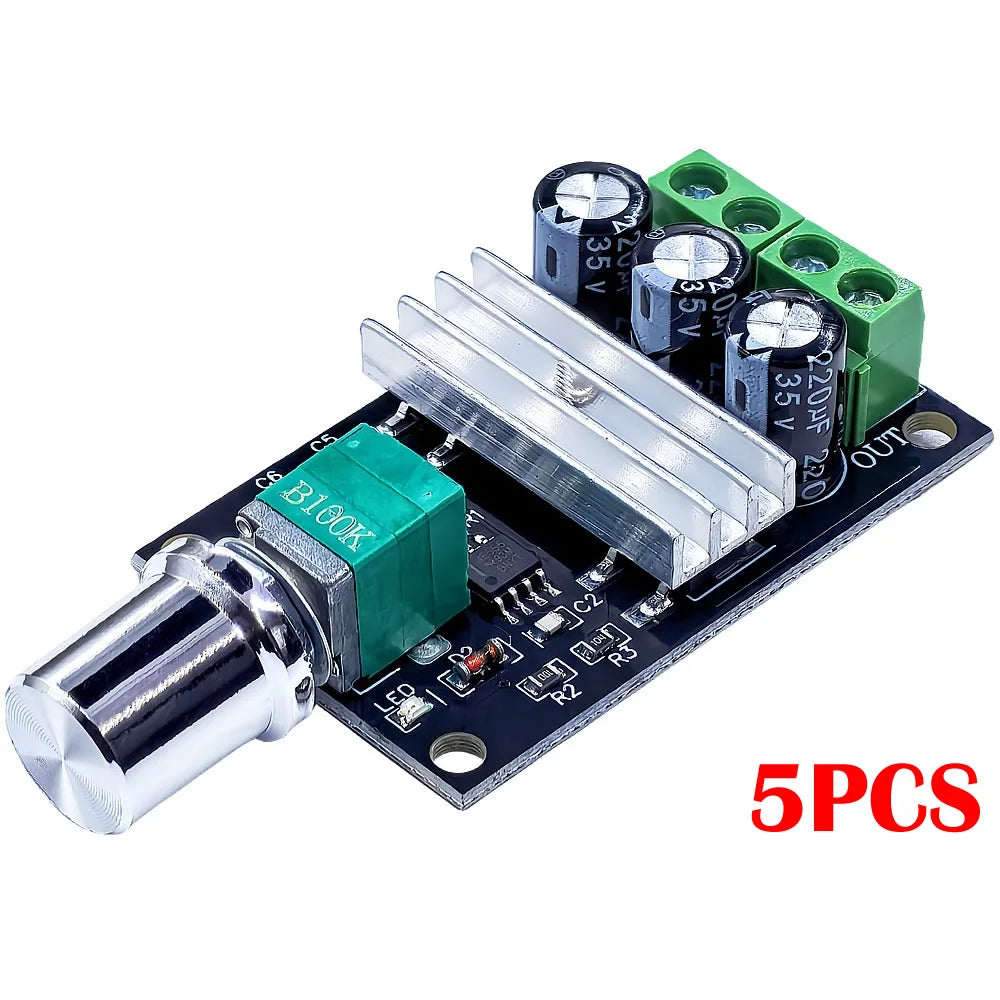 PWM DC Motor Speed Controller 6V–28V 3A 80W Adjustable 0–100% Duty Cycle with Potentiometer Switch