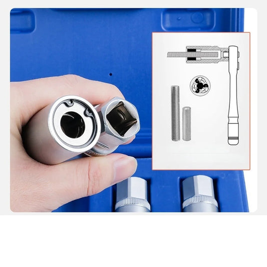 Double Head Bolt Extractor 6mm 8mm 10mm 12mm For Broken Stripped Screws Removal Tool With Internal Roller Design And 1/2 Inch