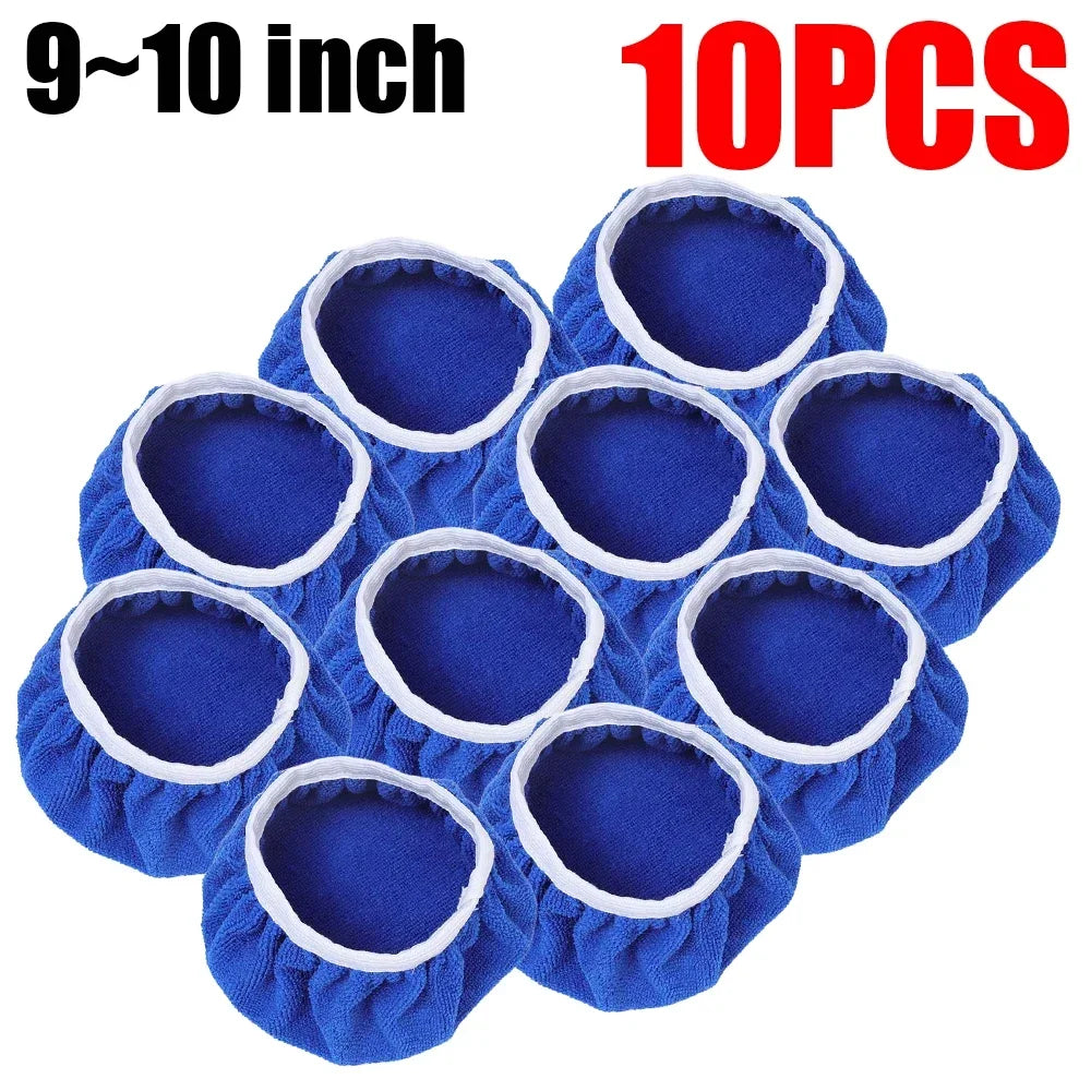Microfiber Car Waxing Polishing Sleeve 5-10 Inches Polisher Pad Wash Buffer Waxing Sleeve Auto Body Care Cleaning Accessories