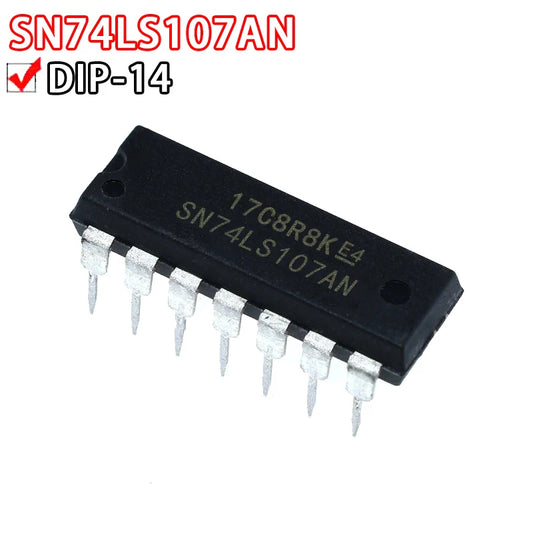 SN74LS Series DIP-14 Logic ICs — Dual Flip-Flop & Logic Gates Assortment (5-Pack)