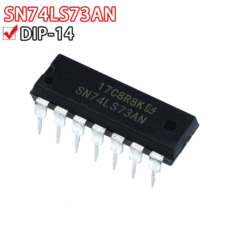 SN74LS Series DIP-14 Logic ICs — Dual Flip-Flop & Logic Gates Assortment (5-Pack)