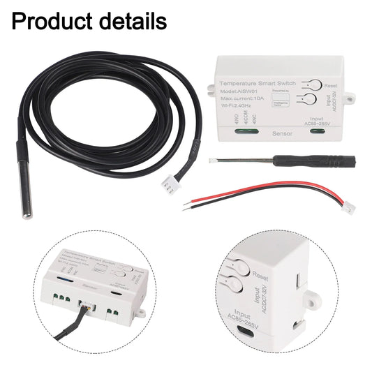 WiFi Temperature and Humidity Sensor with Remote Control Smart Home Automation with For Tuya App for Convenience